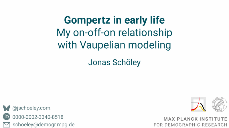 Teaser image for Gompertz in early life or my on-off-on relationship with Vaupelian modeling